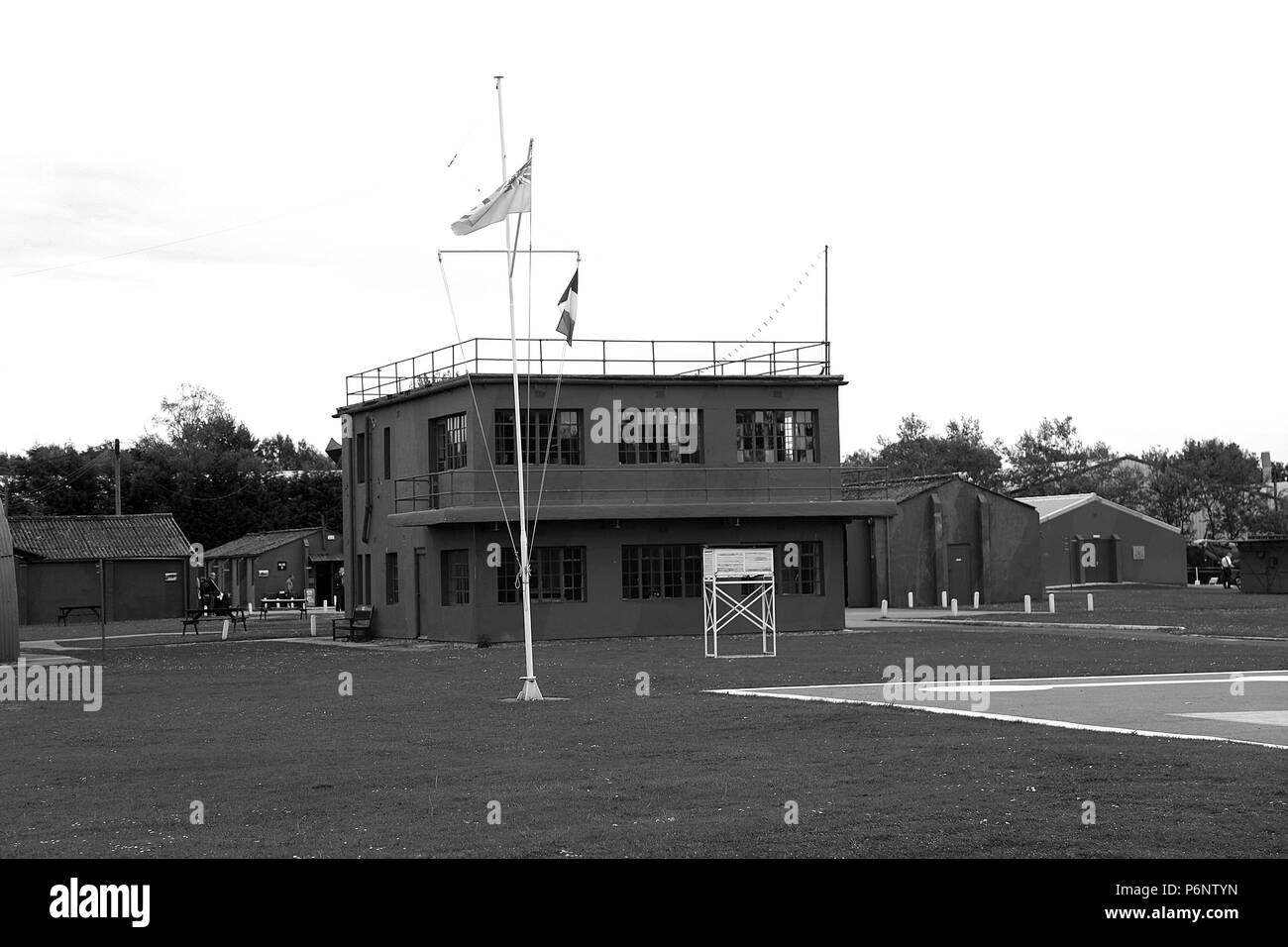 WW2 airfield Control tower, RAF Elvington Stock Photo