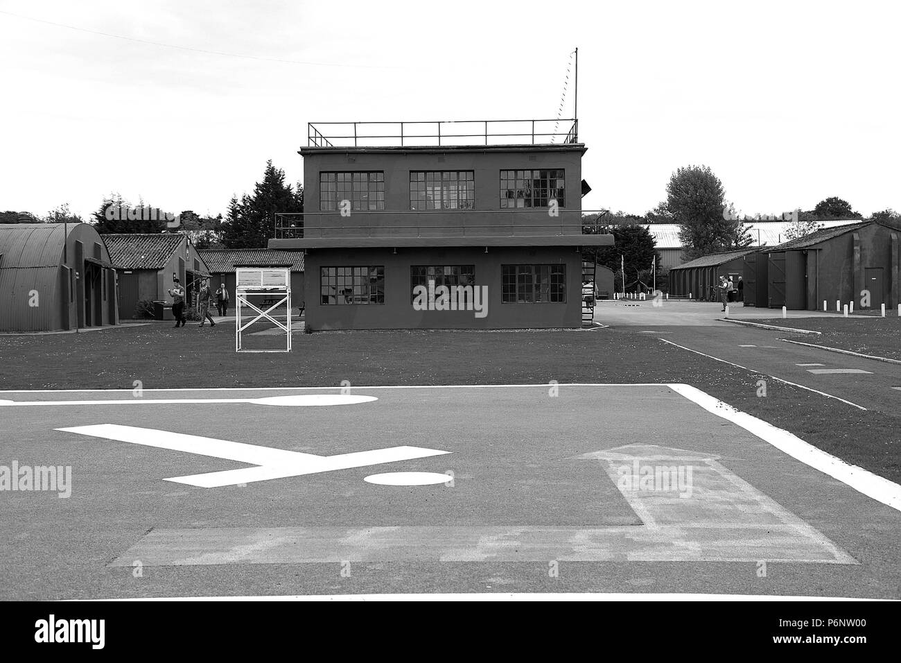 WW2 airfield Control tower, RAF Elvington Stock Photo