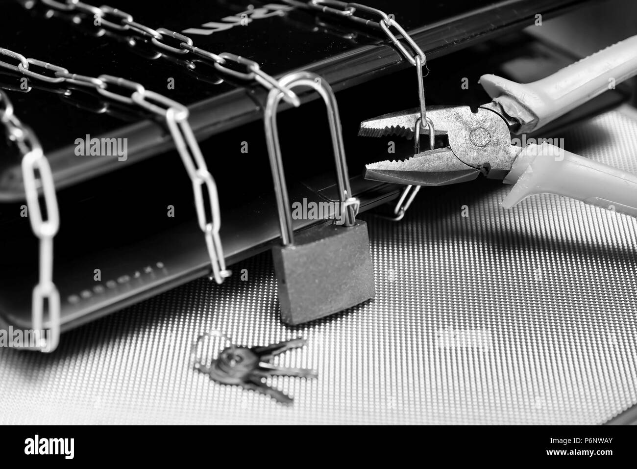 World Day without internet items of computer equipment Stock Photo - Alamy