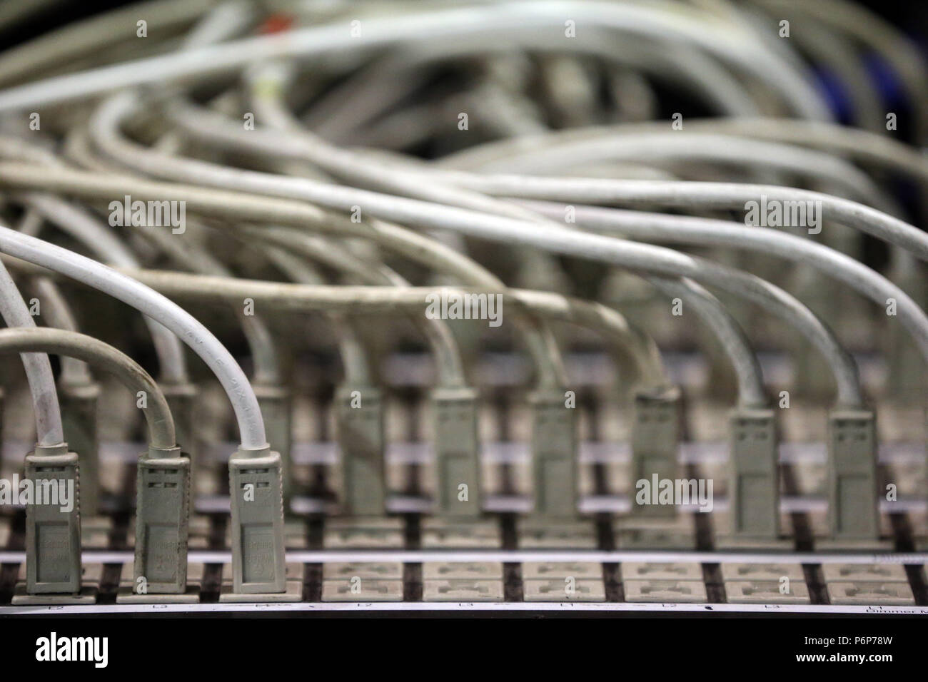 Ethernet cables. Internet.  Switzerland. Stock Photo