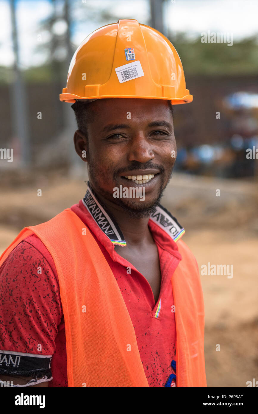 Builder in Machakos, Kenya. Stock Photo