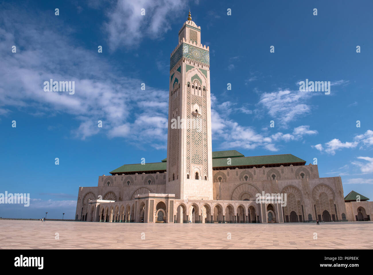MosquÃ©e Hassan II vue de l'esplanade.  Casablanca, Maroc. Stock Photo