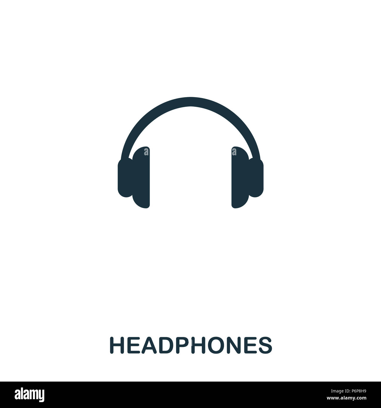 Headphones icon. Line style icon design. UI. Illustration of headphones