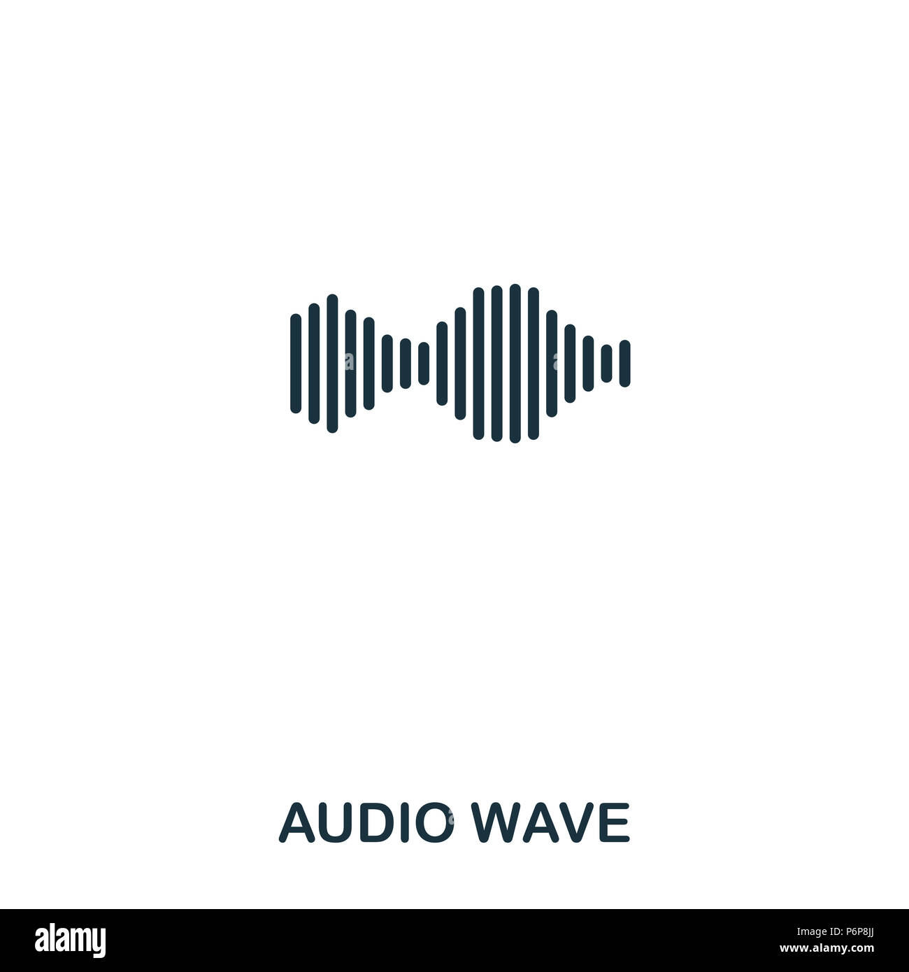 Audio Wave icon. Line style icon design. UI. Illustration of audio wave icon. Pictogram isolated on white. Ready to use in web design, apps, software, Stock Photo