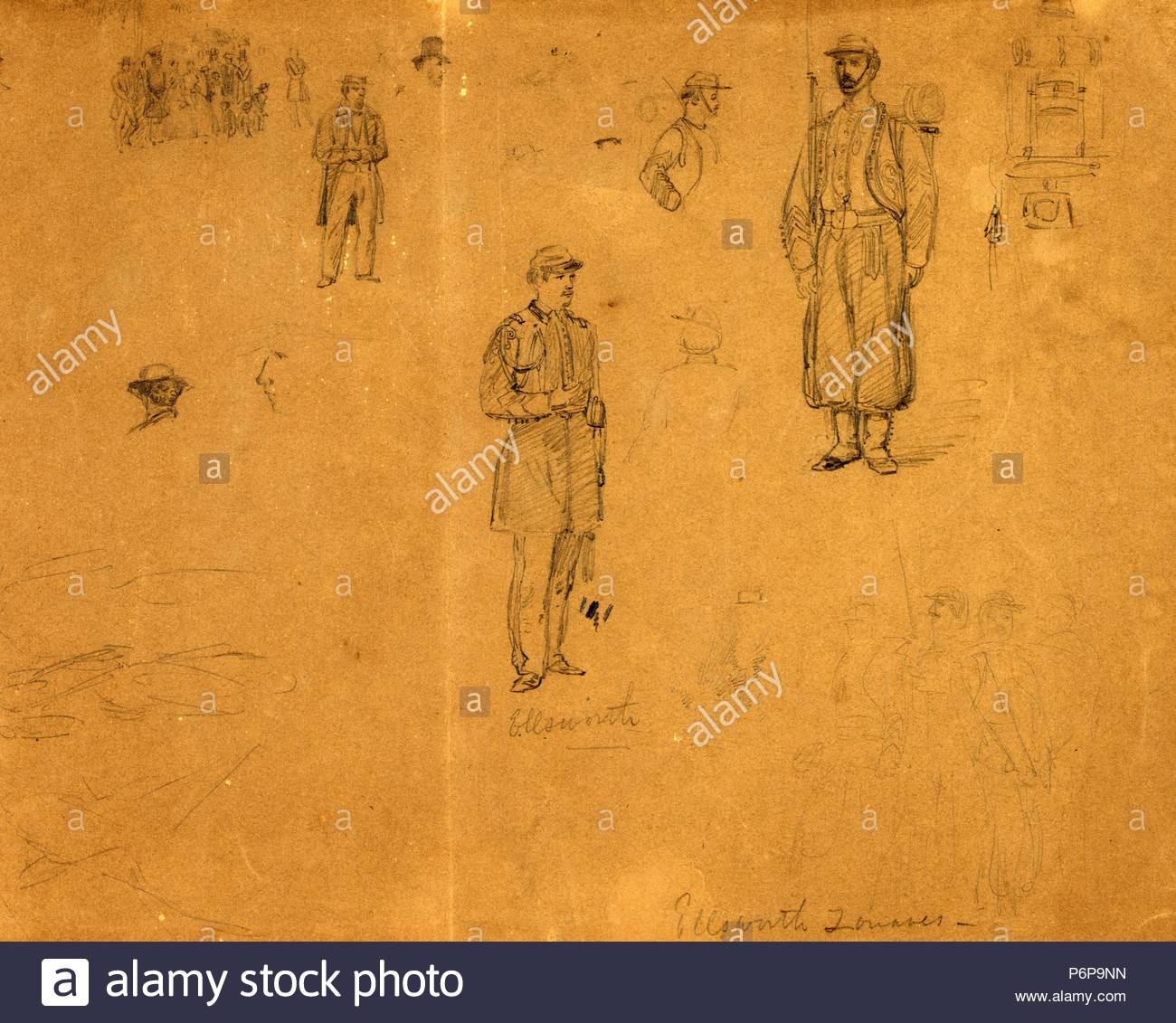 American Civil War Sketches Stock Photos & American Civil War Sketches ...