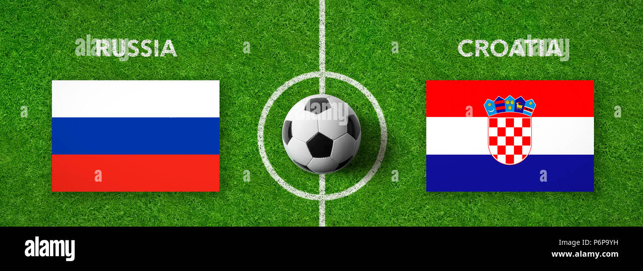 Croatian Vs. Russian Football match Russia vs. Croatia Stock Photo - Alamy