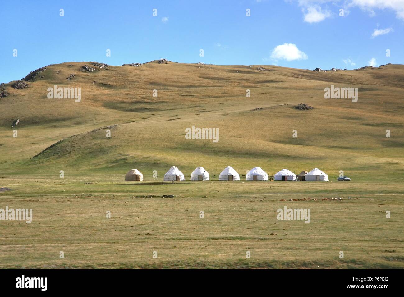 Village in the mongolian steppe hi-res stock photography and images - Alamy