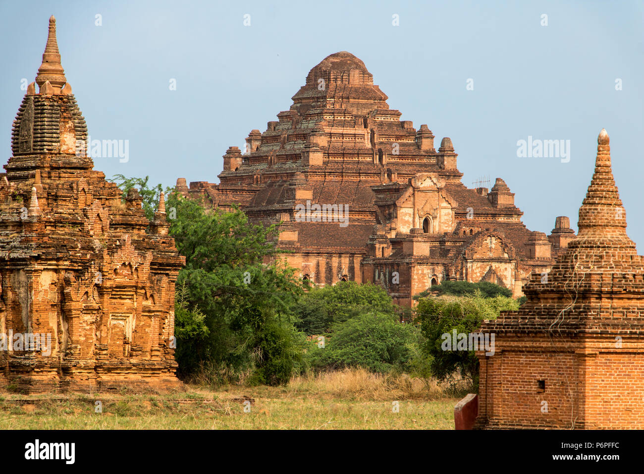 Myanmar temples in the Archaeological Zone, Bagan, Myanmar. Historical Buddhist temples in Bagan, Burma. Stock Photo