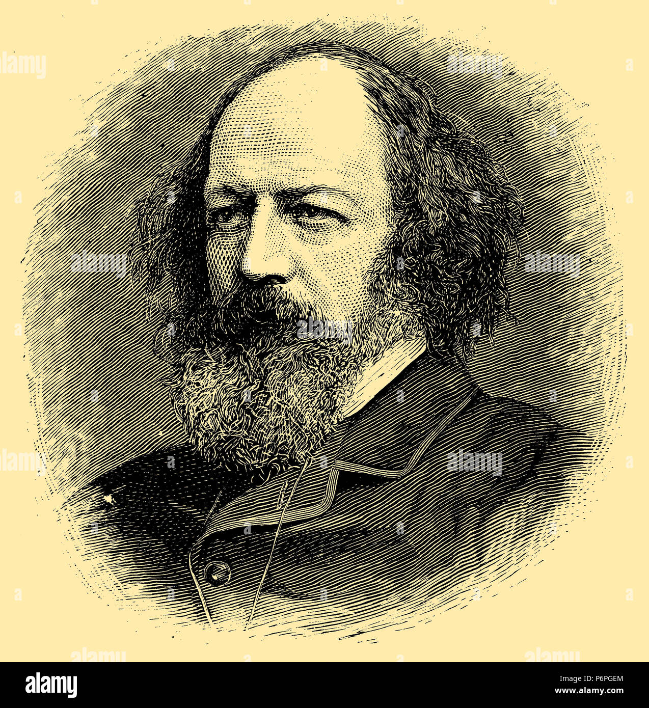 Alfred tennyson from photograph elliott hi-res stock photography and ...