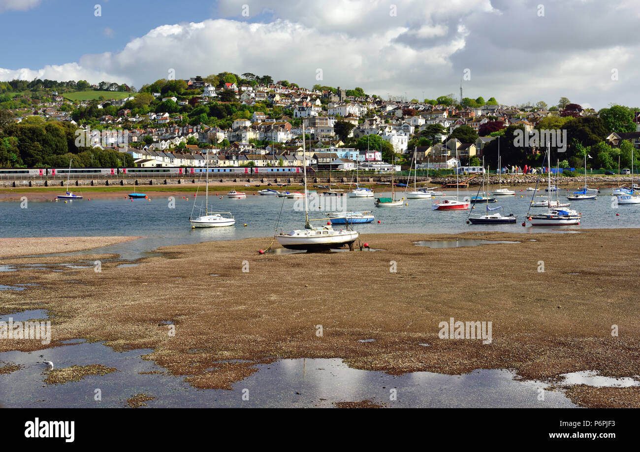 Low tide at Teignmouth, seen from the Shaldon side of the Teign estuary