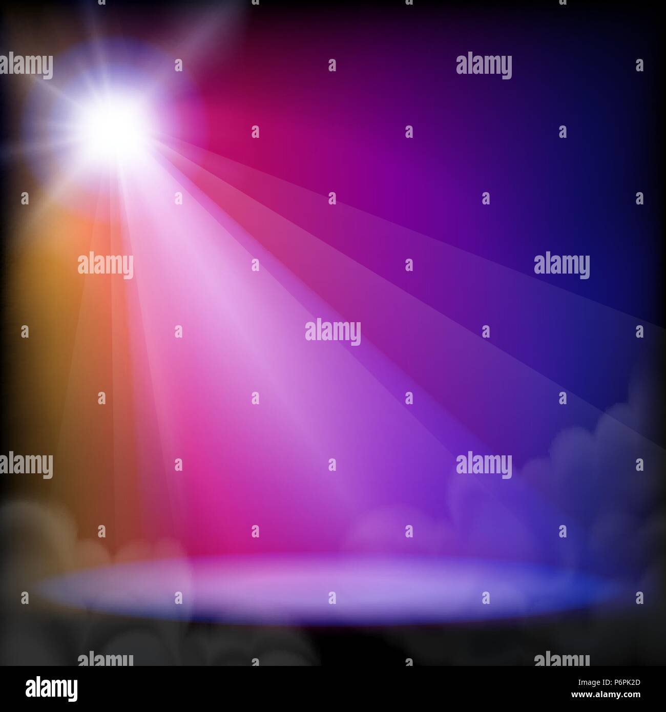 Stage light. Mesh. EPS10. This file contains transparency. Stock Vector