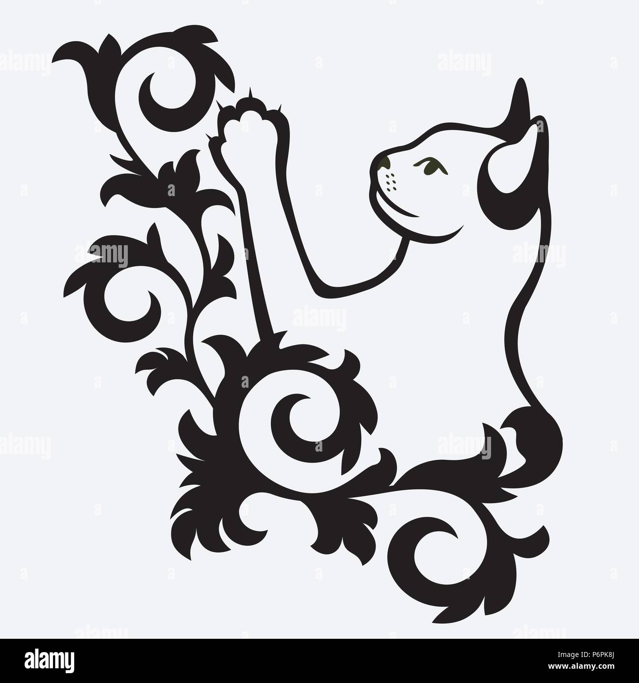 Siamese Cat Temporary Tattoo Sticker - OhMyTat