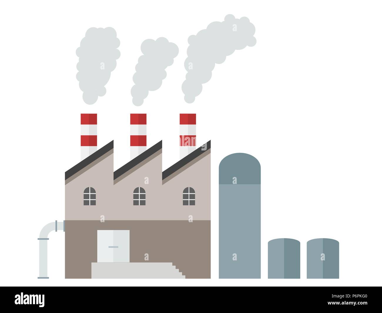 Factory facility vector - industrial architecture with chimneys Stock  Vector Image \u0026 Art - Alamy, image size:1300x1065