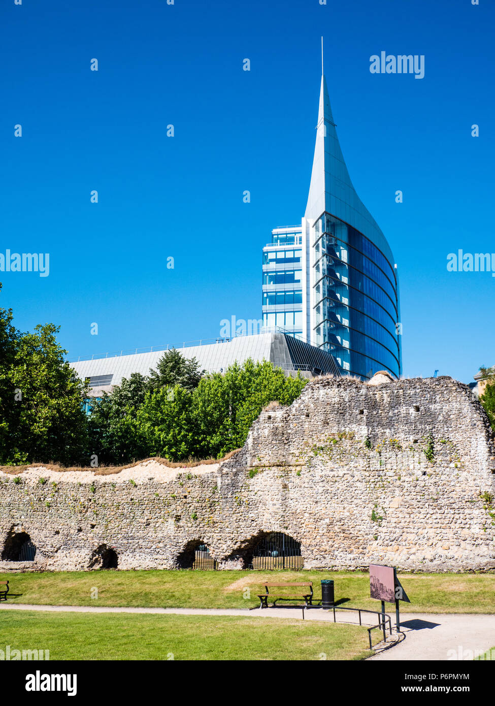 Reading Abby Ruins, Now Reopened to the Public, Reading Abby Quarter, Reading, Berkshire, England, UK, GB. Stock Photo