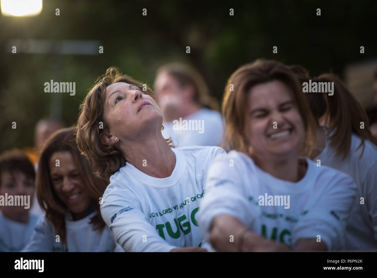 Westminster College Gardens, London, UK. 6th June, 2016. Teams of Lords and MPs do battle in the 30th year of Macmillan Cancer Support’s House of Lord Stock Photo