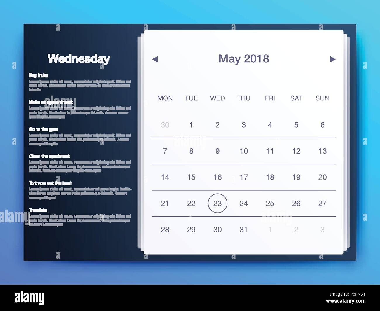 Dashboard infographic template with modern design annual statistics graphs. UI elements Stock Vector