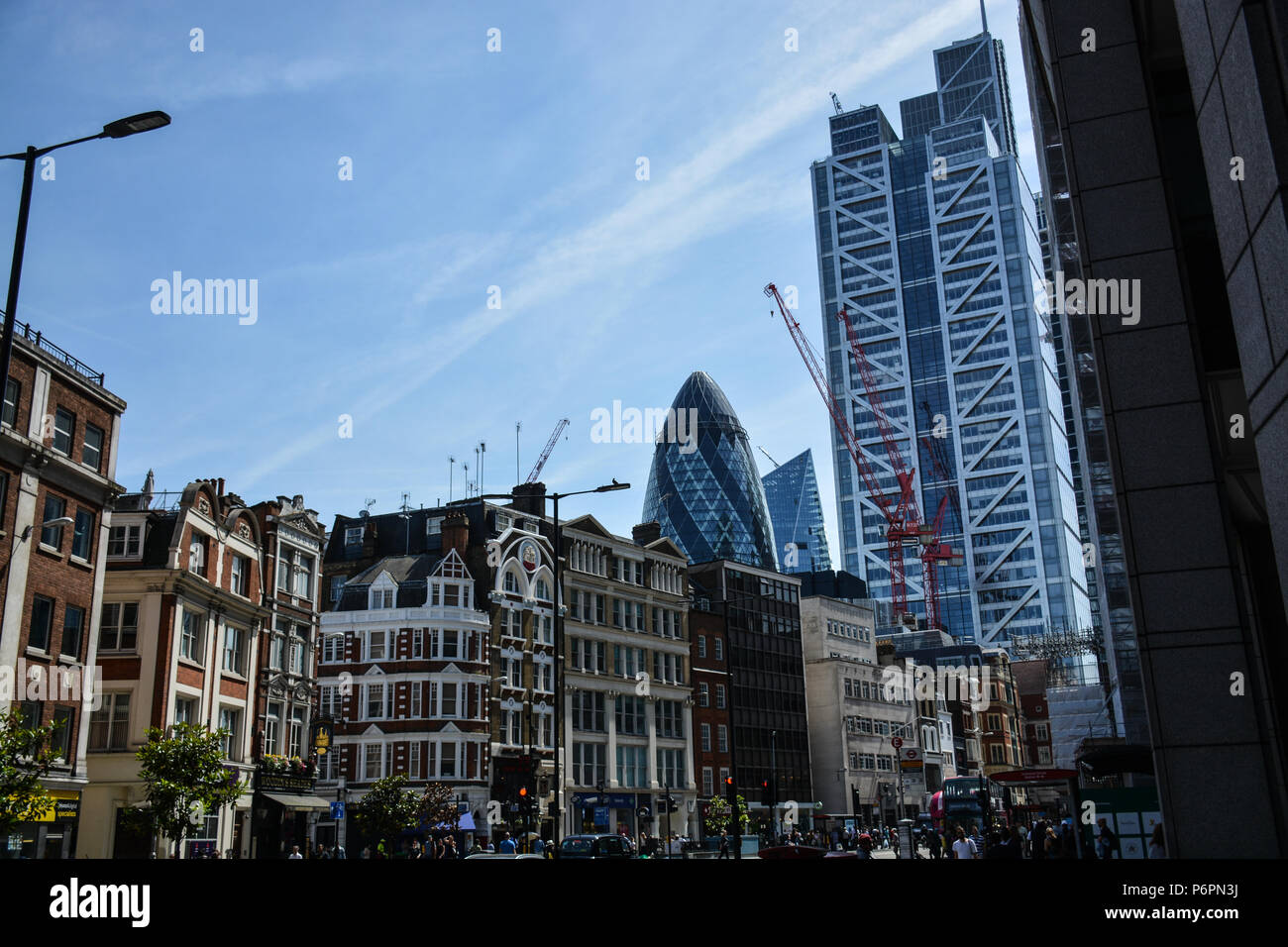 Architecture mixture in London, England. Stock Photo