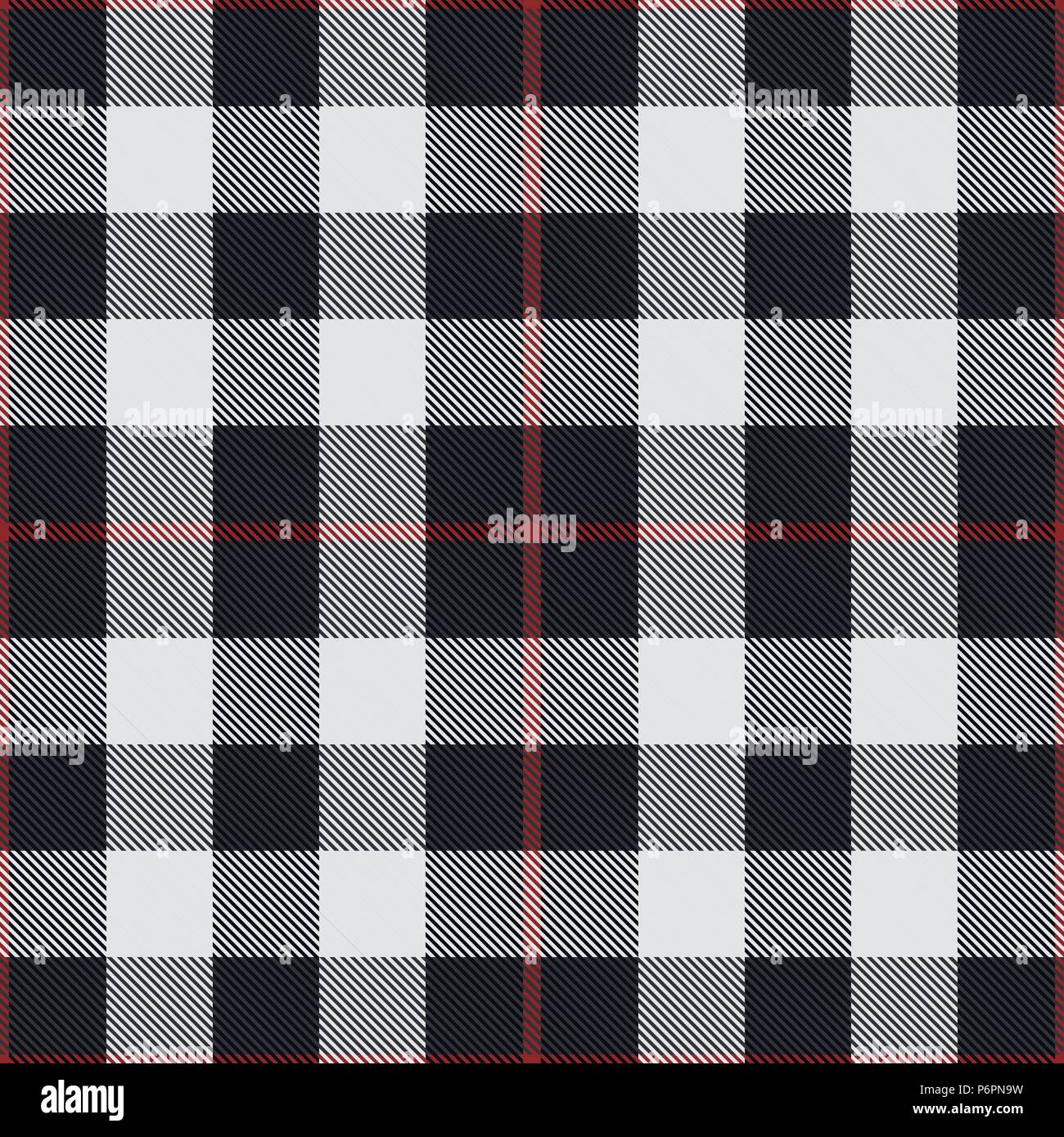Black and white tartan vector seamless pattern background Stock Vector ...