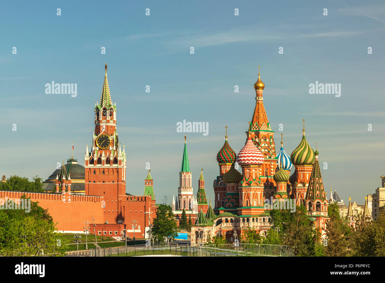 Moscow city skyline at Red Square, Moscow, Russia Stock Photo