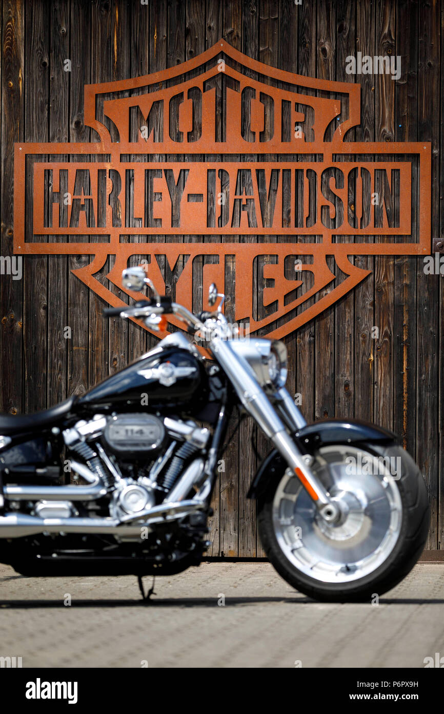 Impression from the Official Harley Davidson Store. Koln, 30.06.2018 ...