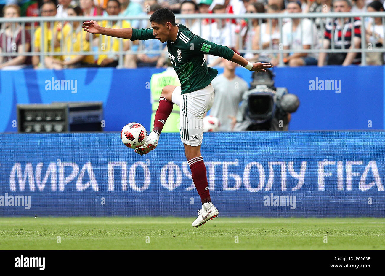 SAMARA, SA - 02.07.2018: BRAZIL VS. MEXICO - Edson ALVAREZ of Mexico ...