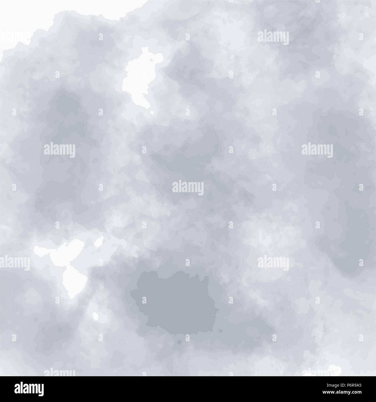 grey watercolor blurred cloudscape background pattern, vector illustration Stock Vector