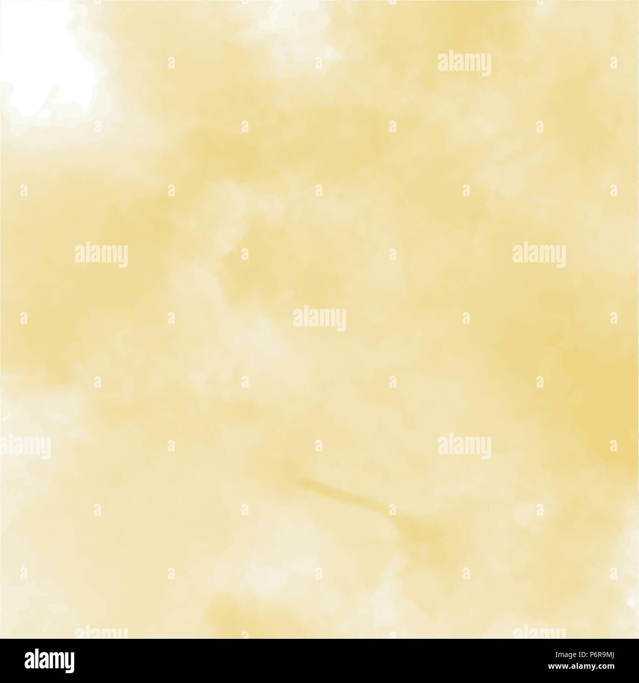 yellow watercolor blurred cloudscape background pattern, vector illustration Stock Vector