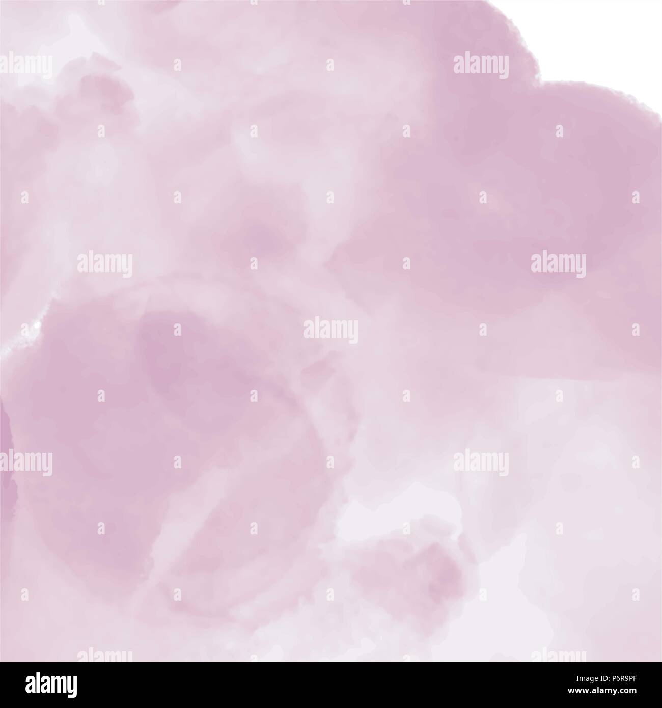 pink watercolor cloudscape background pattern, vector illustration Stock Vector