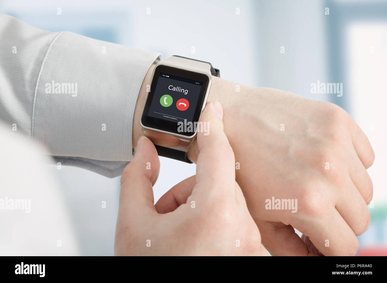 Smart watch on hand hi res stock photography and images Alamy