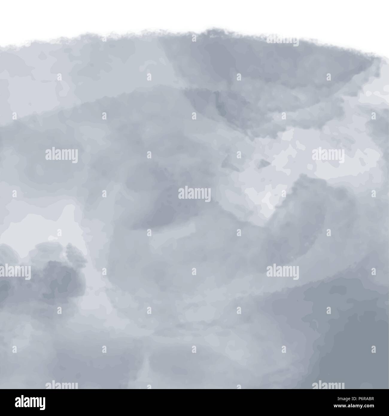 grey watercolor blurred cloudscape background pattern, vector illustration Stock Vector