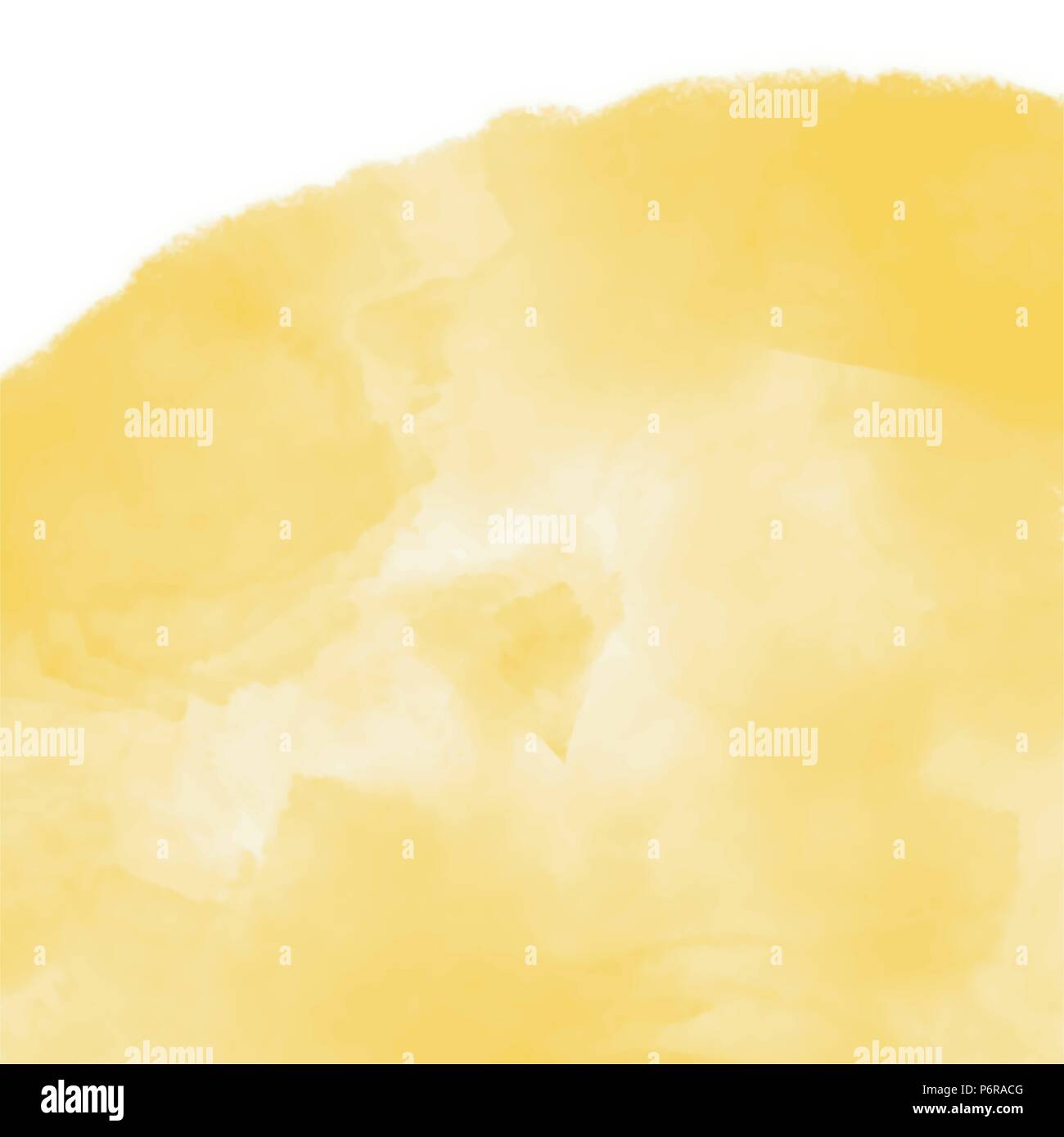 sunny yellow watercolor cloudscape background pattern, vector illustration Stock Vector