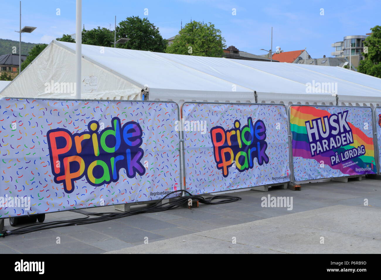 Pride Park On The Festplassen In Bergen City Centre Norway Stock Photo Alamy