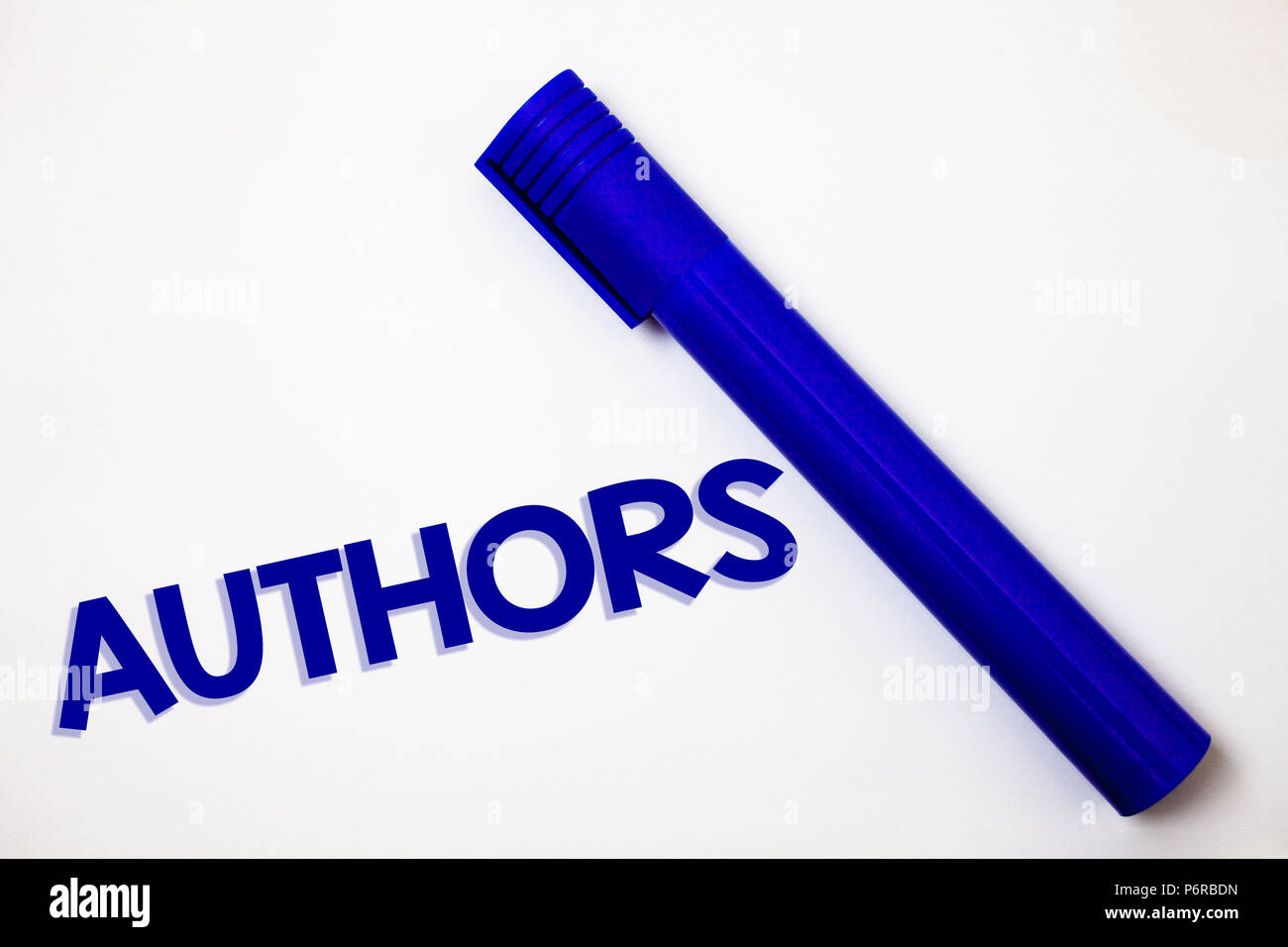 Handwriting text Authors. Concept meaning Writer Journalist Poet