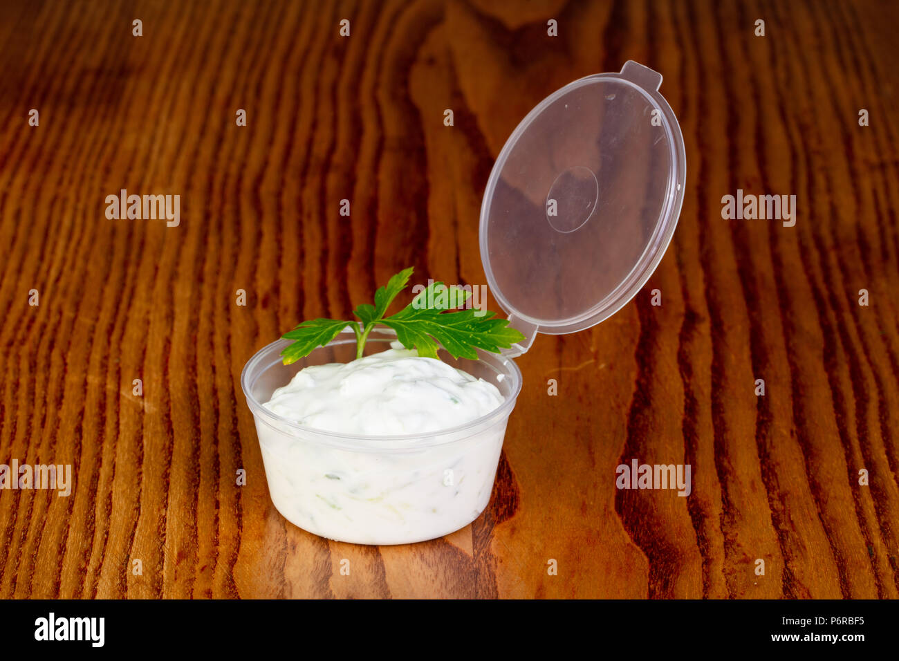 Greek Tzatziki sauce with parsley Stock Photo Alamy