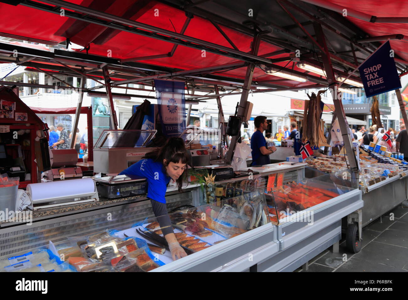 Fish Market in Bergen, Norway Stock Photo Alamy