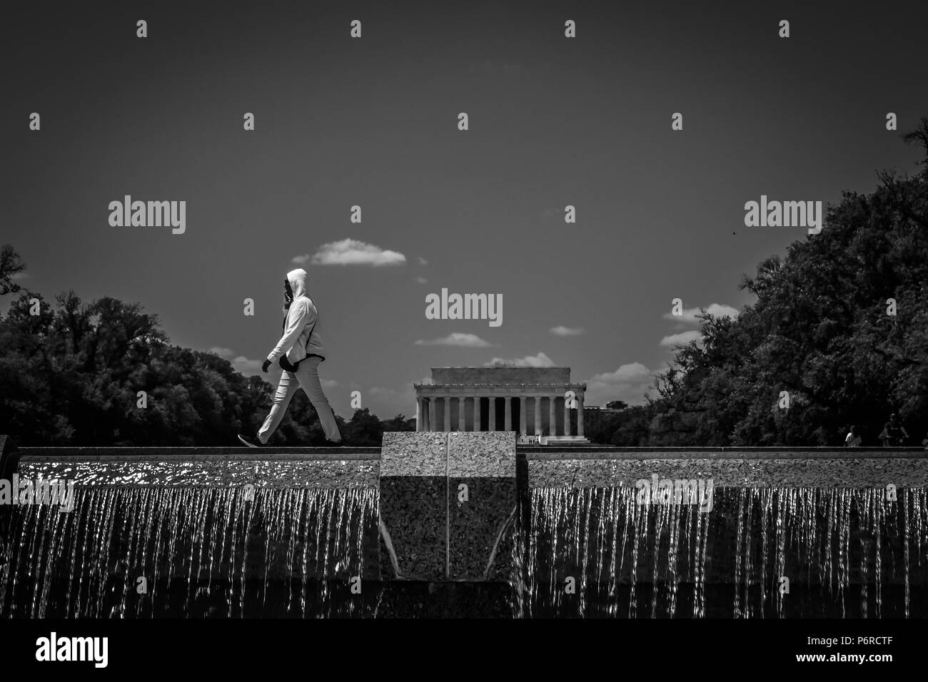 Walking on water in Washington DC Stock Photo