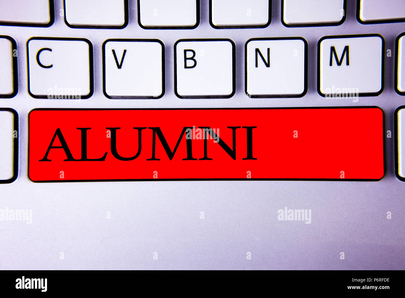 Handwriting text writing Alumni. Concept meaning Alum Old graduate