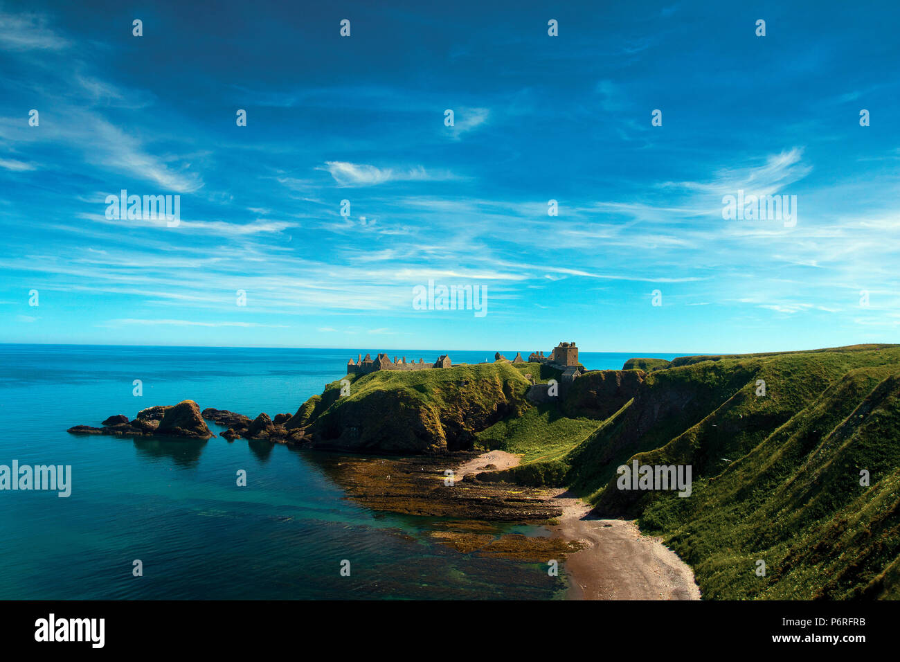 Dunnottar Castle and the Aberdeenshire Coast, Aberdeenshire, Scotland Stock Photo