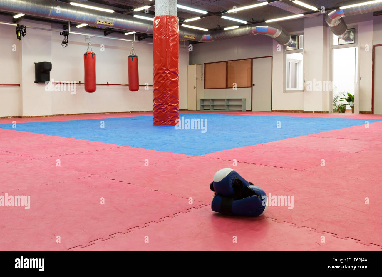 Illustration of boxing space in gym indoors Stock Photo - Alamy