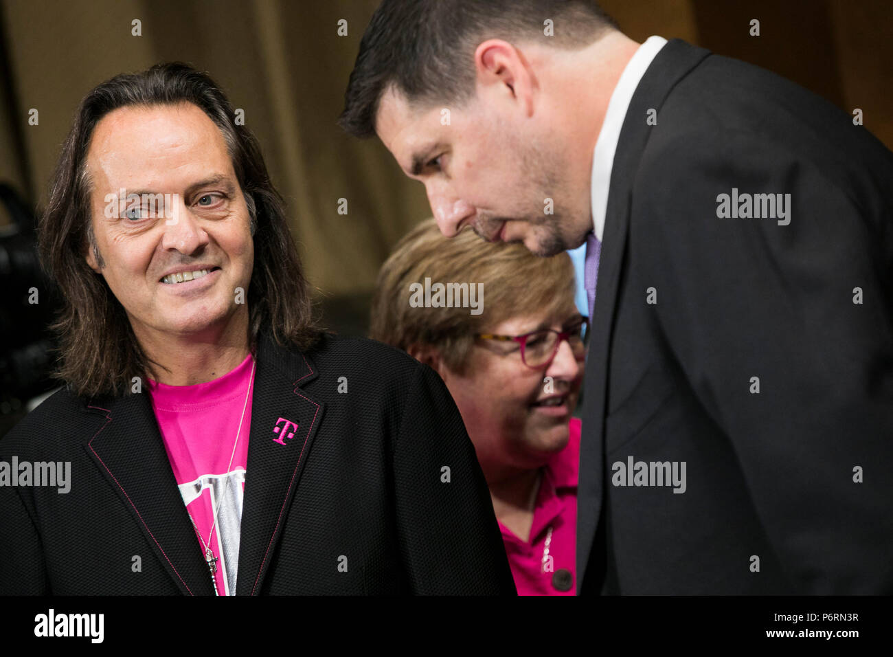 John Legere Ceo T Mobile Us And Marcelo Claure Sprint Corporation Testify Before A Senate Judiciary Committee Hearing On The Pending T Mobile And Stock Photo Alamy