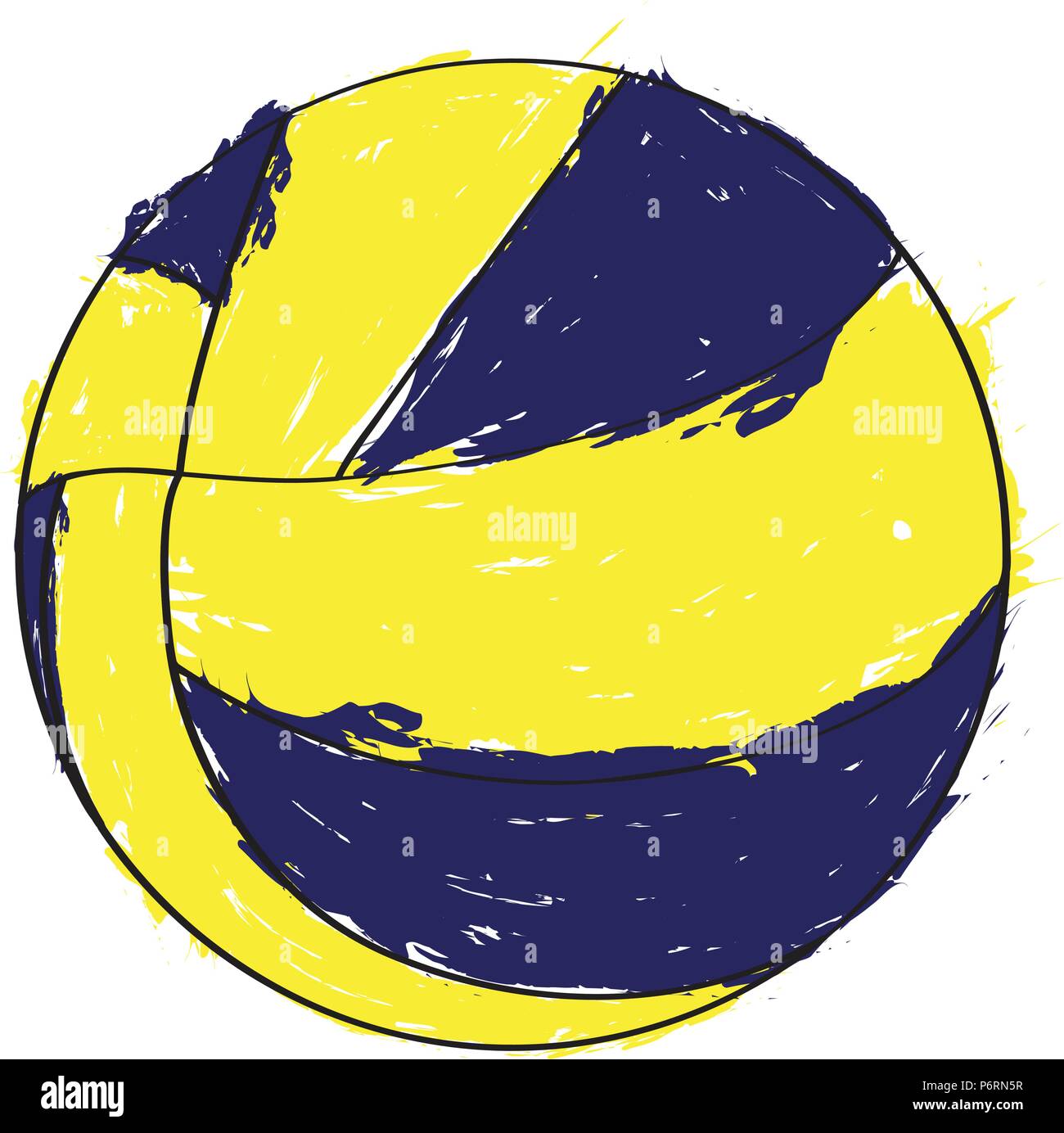 Sketch of a volleyball ball Stock Vector Image & Art Alamy