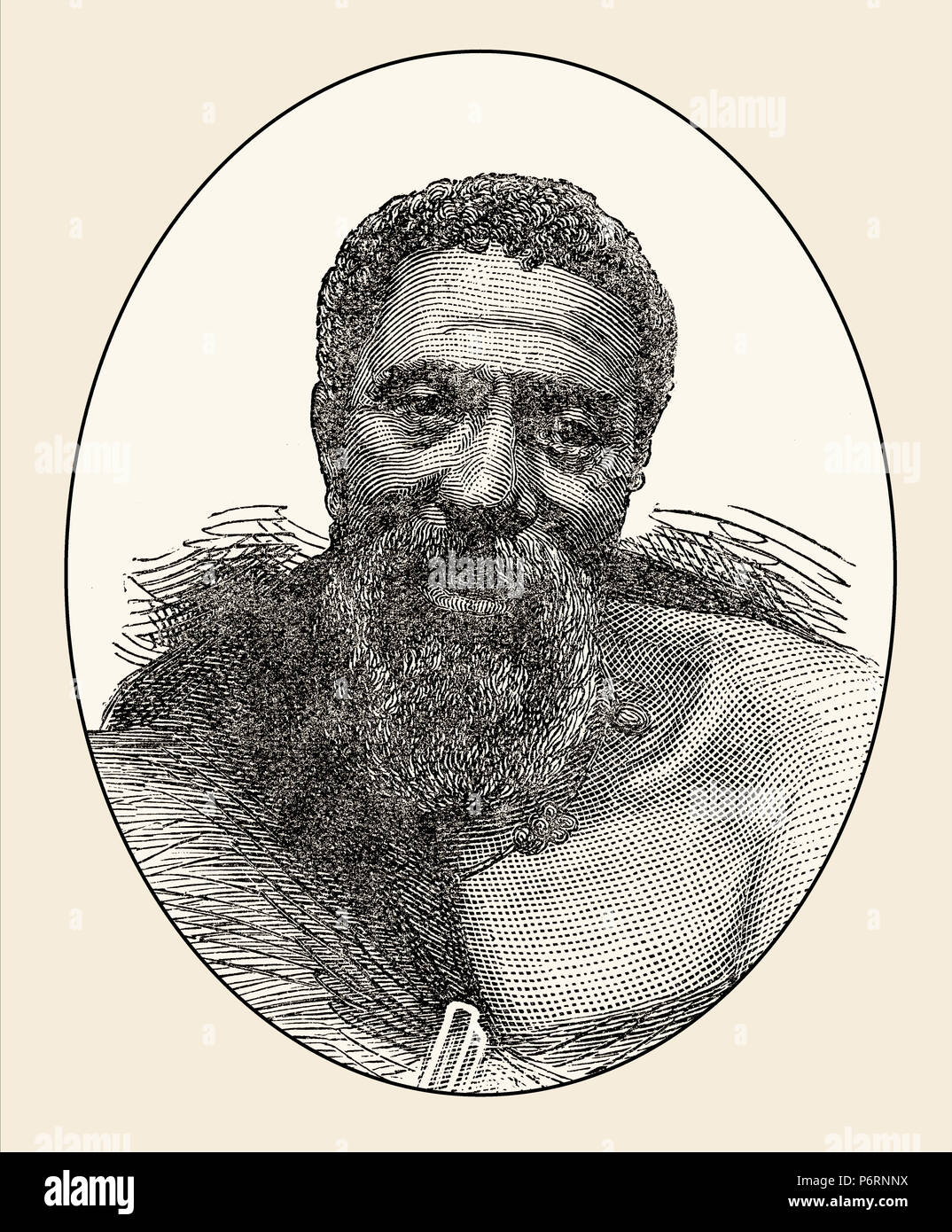 Sarili ka Hintsa, ca. 1810 - 1892, the 5th chief of the Gcaleka, a sub-group of the Xhosa nation, South Africa Stock Photo
