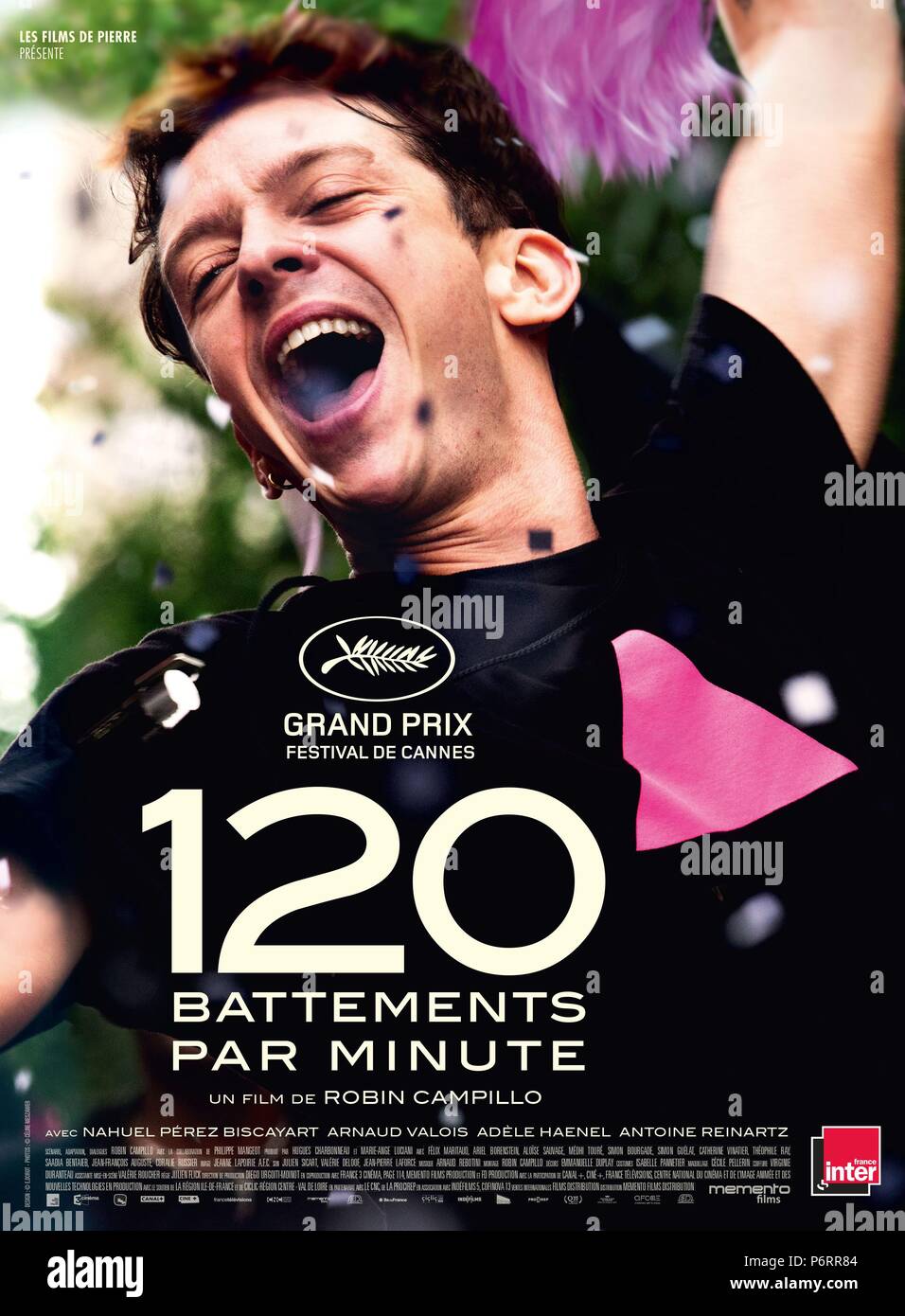 120 Battements par minute 120 Beats Per Minute Year : 2017 France Director : Robin Campillo Nahuel Perez Biscayart Poster (Fr)  Les Films de Pierre Stock Photo