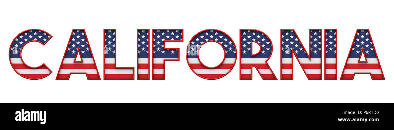 CALIFORNIA 3D SIGN Stars and Stripes CALIFORNIA 3D SIGN 