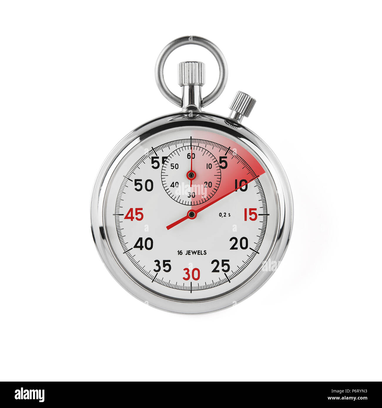 Analogue stopwatch isolated on white background Stock Photo Alamy