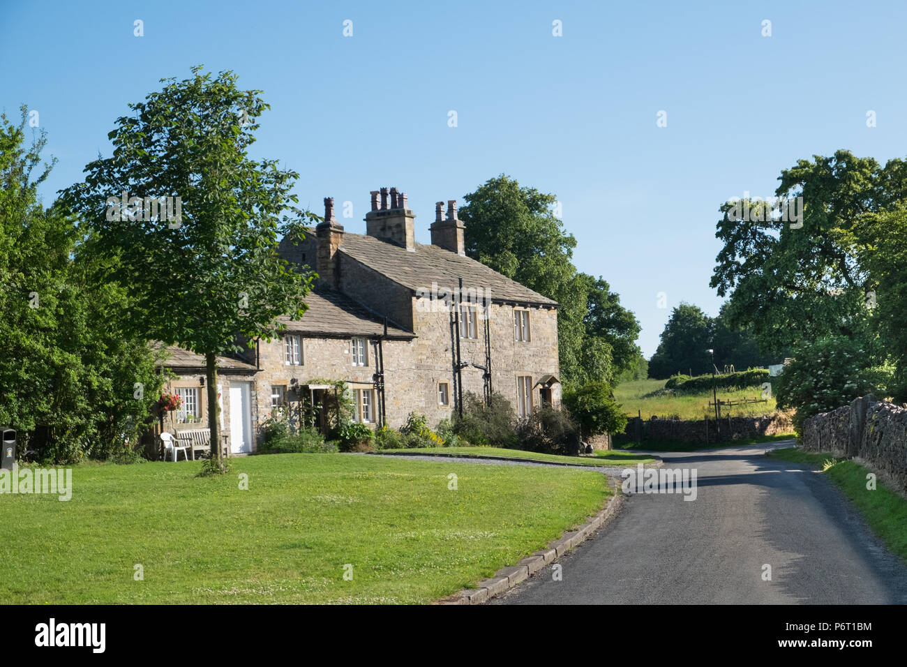 Lancashire countryside, pretty cottage in Downham Stock Photo