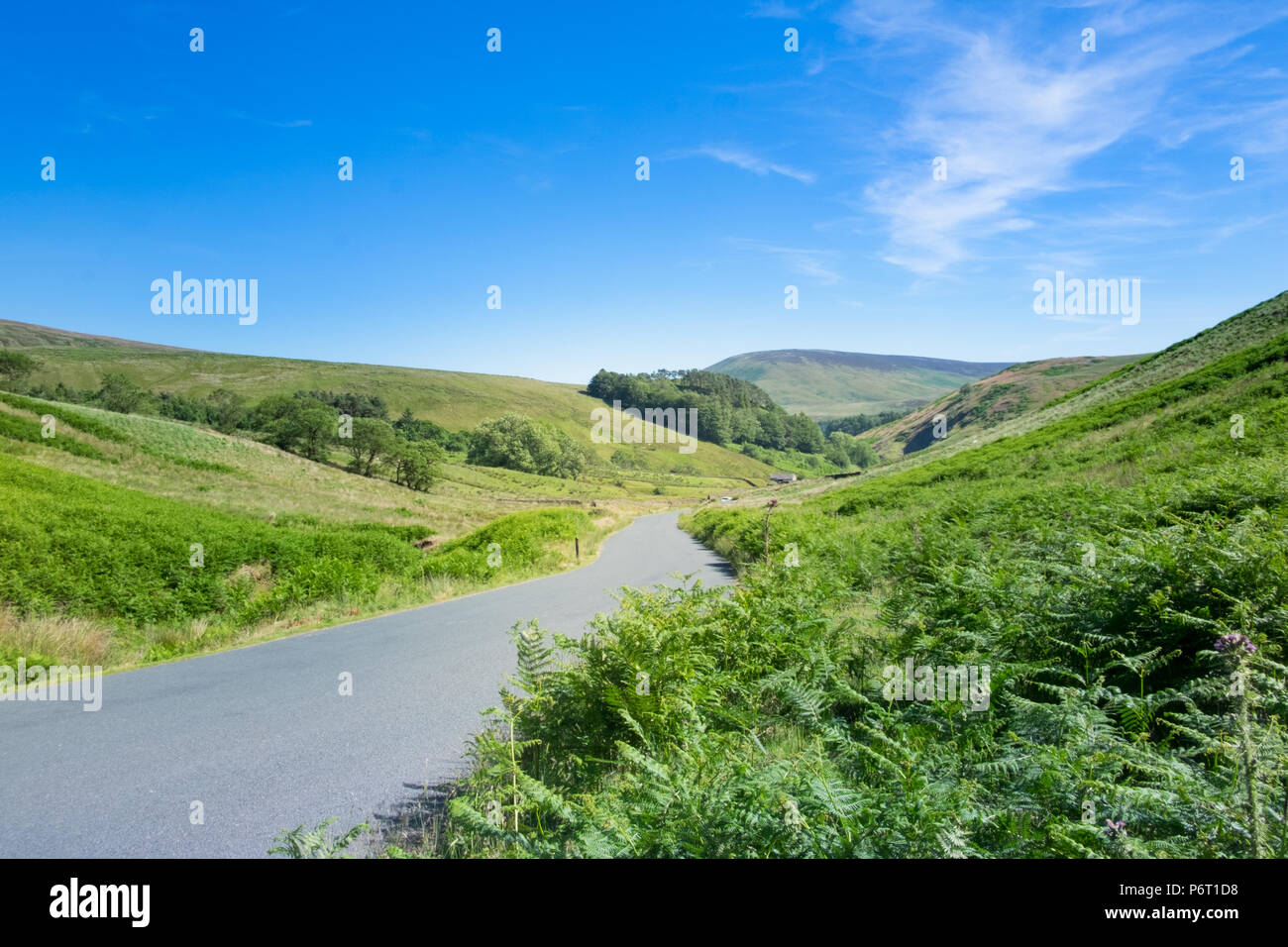 Trough of Bowland, Lancashire, a wild moorland road which links Clitheroe with Lancaster. Stock Photo