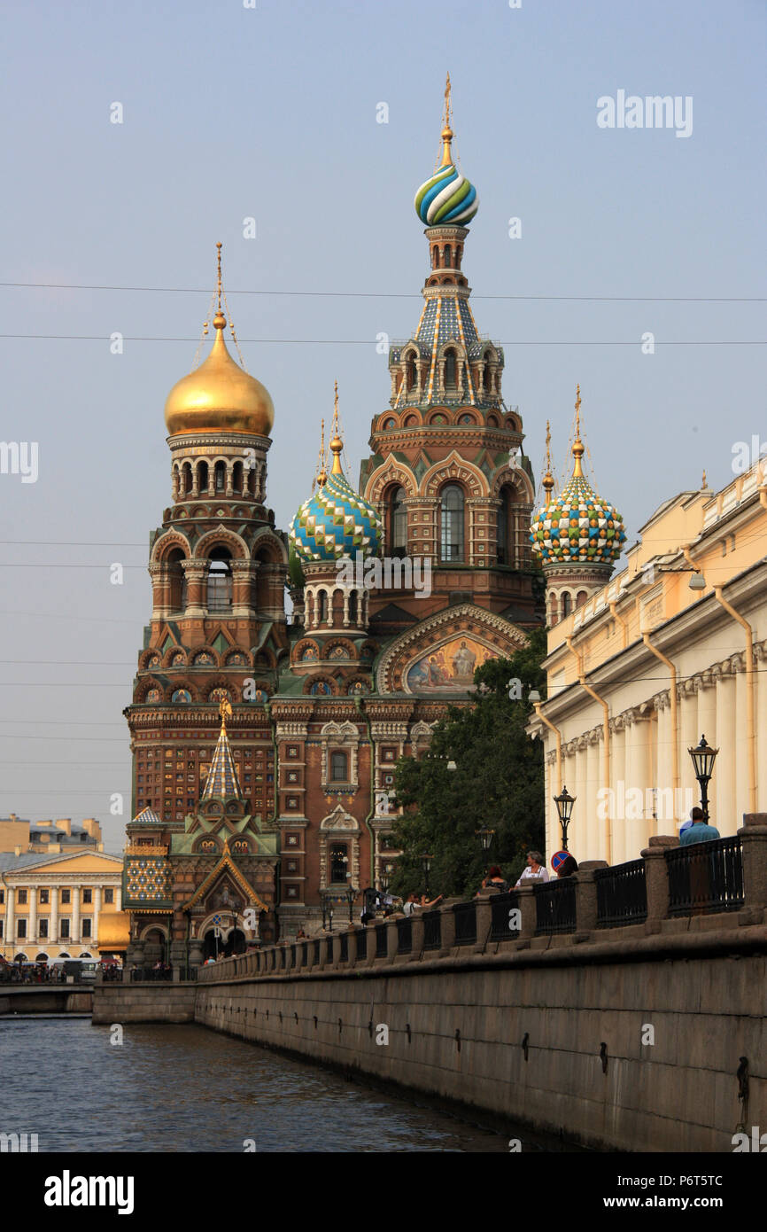 The colorful onion domes of the Church of the Savior on Spilled Blood