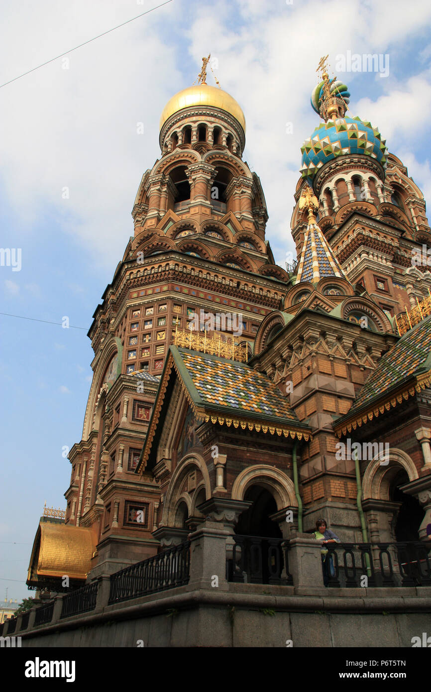 The colorful onion domes of the Church of the Savior on Spilled Blood