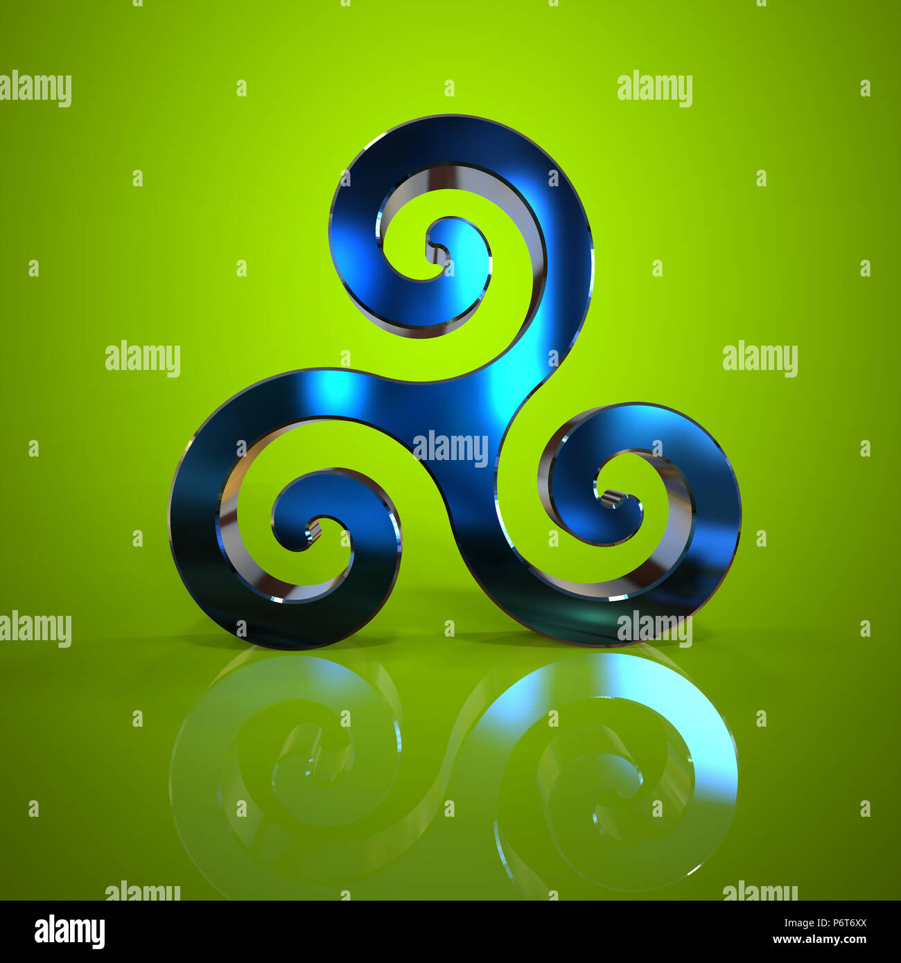 Triskel - 3D Illustration Stock Photo - Alamy
